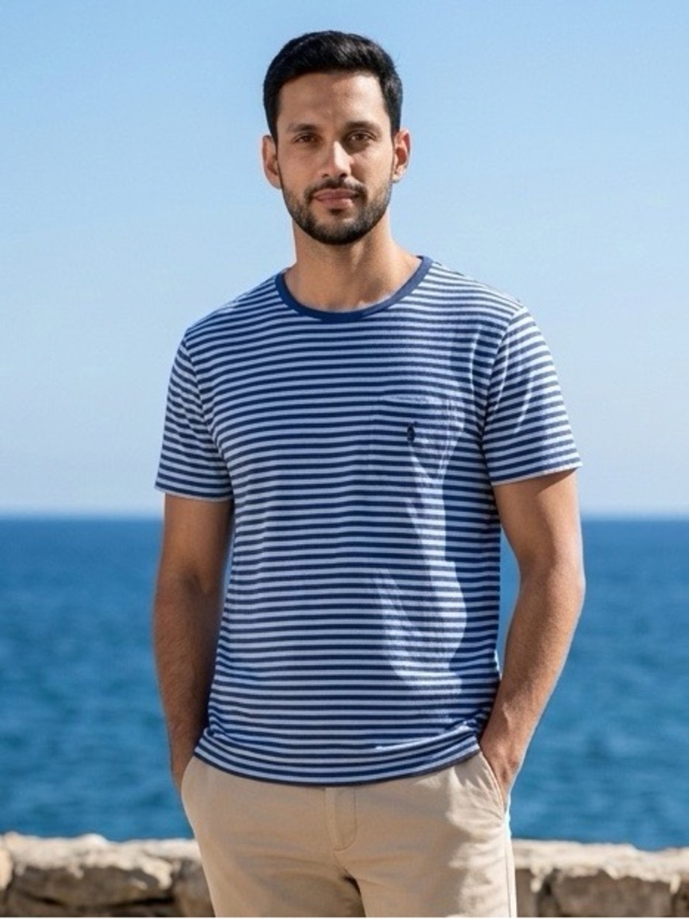 Polo Ralph Lauren Men's Striped Tee Size L - 100% Cotton